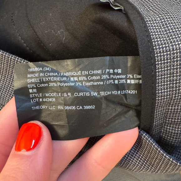 Theory Men Precision Tech Pants 32 x 34 - Picture 4 of 5